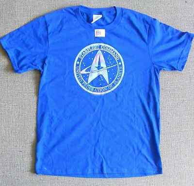 Buy Child's Star Trek/Star Fleet Command/UFP T-shirt Blue Age 9-10 (Youth/Medium) • 2.99£