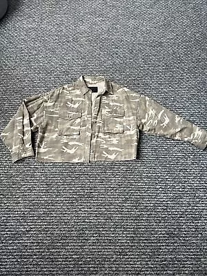 Buy Ladies Allsaints Camouflage Denim Cropped Oversized  Lightweight Jacket - Uk 6 • 32.99£