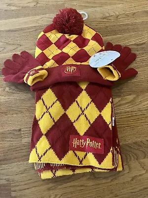 Buy Harry Potter Gryffindor Scarf, Hat  And Hat Set Never Used Child • 15£