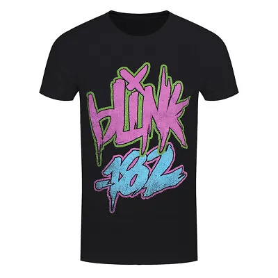 Buy Blink 182 T-Shirt Neon Logo Rock Official New Black • 14.95£