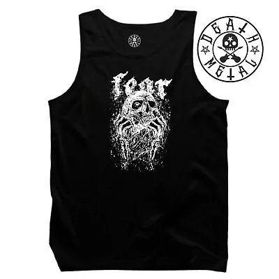 Buy Praying Skull Vest Music Clothing Rock Metal Devil's Eye Gothic Satanic Tank Top • 6.29£