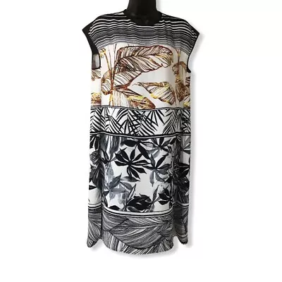 Buy New Clover Canyon Contrast Tropical Leafs Shift Dress Size X-Small Q110 • 34.74£