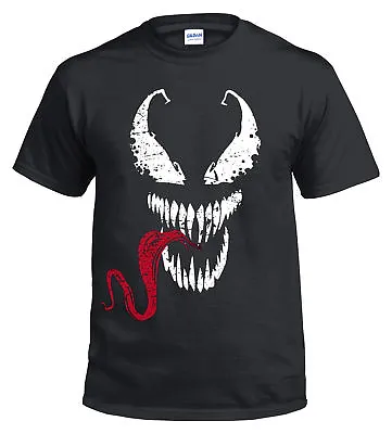 Buy Spiderman KIDS T-Shirt, Venom Face Tongue Marvel DC Deadpool Gym Top Xmas Gift • 9.99£