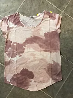 Buy Ladies Size L Camo Print T Shirt Pink • 11.98£