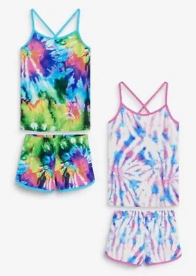 Buy BNWT NEXT Size 3 (2-3 Years) Tie Dye Cami Top Shorts Summer Pyjamas PJs • 16.50£
