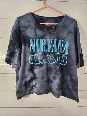 Buy NIRVANA T Shirt  Women's  XL Cropped Nevermind Blue  • 18.33£