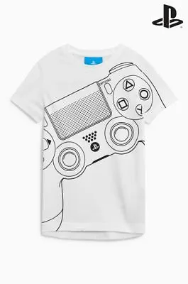 Buy Boys NEXT White PlayStation Controller T-shirt Top Size Age 9-10 Years VGC • 4.50£