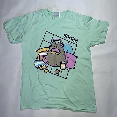 Buy Pusheen Cat Gamer Women’s Gamer Boyfriend Short Sleeve T-Shirt Sz S • 11.56£