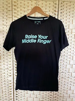 Buy Cropp Mens Graphic T-shirt “raise Your Middle Finger” Size S 100% Cotton • 7£