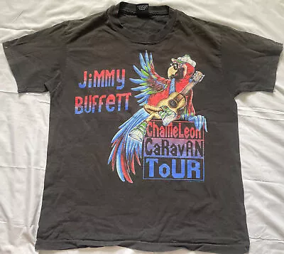 Buy Vintage 90s Jimmy Buffet Chameleon Caravan Tour XL USA Giant Single Stitch Shirt • 73.82£