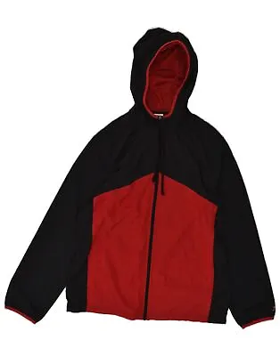 Buy STARTER Mens Zip Hoodie Sweater Large Black Colourblock Polyester AP07 • 16.41£