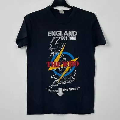 Buy Vintage 80s The Who 1981 England Tour Rare Band T-Shirt S 0415 • 5£