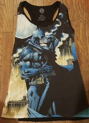 Buy DC Comics Womens Batman W/ Catwoman Racerback Tank Top Shirt Black Size L Rare • 113.92£