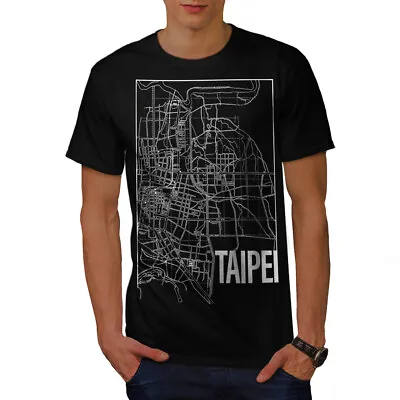 Buy Wellcoda Taipei City Map Fashion Mens T-shirt, Old Graphic Design Printed Tee • 16.99£