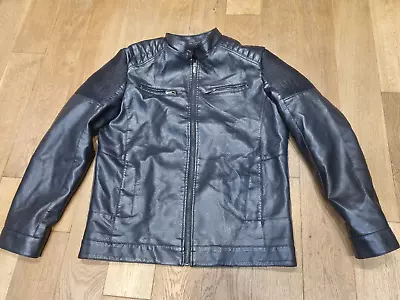 Buy H.A.T. Men's Faux Leather Black With Warm Lining Jacket Size XL • 27.99£