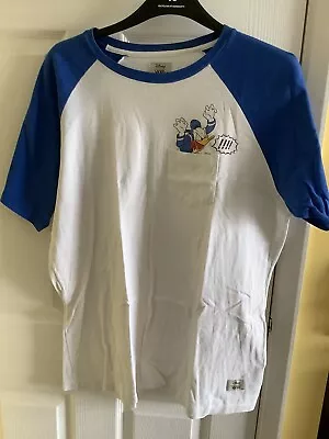 Buy VANS X Disney Donald Duck Raglan T-shirt White Blue 1 Pocket: Large • 30£