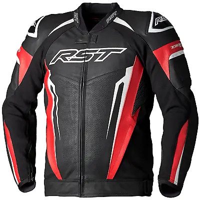 Buy RST TRACTECH EVO 5 CE MENS LEATHER JACKET - Black/Red/White UK 40 SMALL • 299.99£