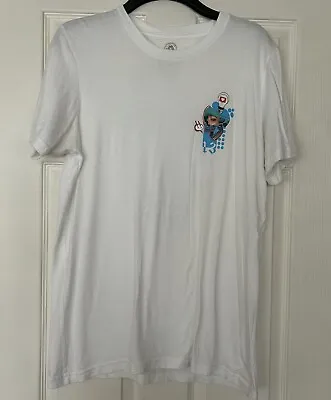 Buy 2x Mens S1at3r White Graphic Print T Shirts Size Large Skull/Skater Print • 19.99£