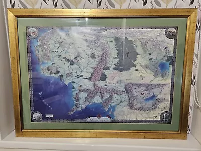 Buy Framed Map Of Middle Earth, Lord Of The Rings,  Map By Joachim Hartwig • 49.99£