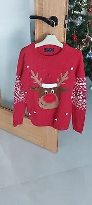 Buy Boys  Next Reindeer Christmas Xmas 🎅🎄 Jumper Size 11 Years  • 5.50£