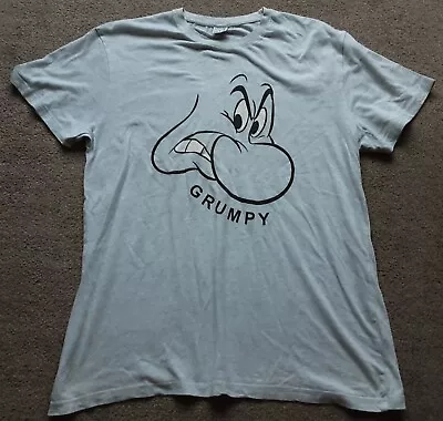 Buy Nice GRUMPY T-shirt, Snow White & 7 Dwarves DISNEY, Grey Medium To Fit 40  Chest • 1.99£