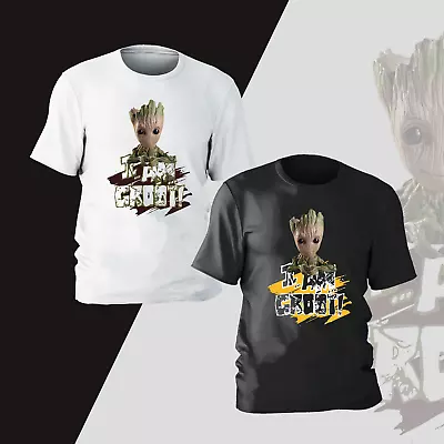 Buy I Am Groot T-Shirt Mens Kids Comedy Marvel Inspired Funny Gift Present Tee • 13.99£