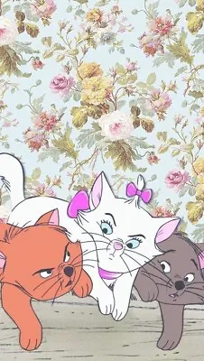 Buy Aristocats W. Flowers 6x10 Craft & Sewing Fabric Block - Buy 2, Get 1 FREE! • 14.92£