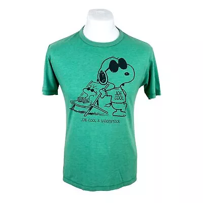 Buy Snoopy T Shirt Small Green Uni Qlo Graphic Tee Joe Cool Woodstock Tee Graphic • 22.50£