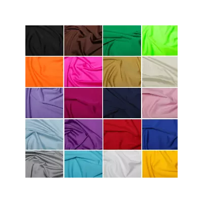 Buy Plain All Way Stretch Lycra Fabric Nylon Spandex Dress Dance Wear 150cm Wide • 7.50£