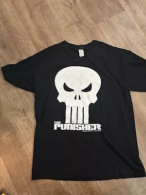 Buy Vintage Marvel Mad Engine Size L Black The Punisher  T Shirt 2002 • 15£