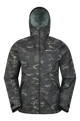 Buy Mountain Warehouse Mens Swerve Printed Jacket Rip Stop Fabric Waterproof Coat • 44.99£