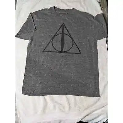Buy Harry Potter Gray Eye Deathly Hallows Graphic T-Shirt Womens Large • 10.56£