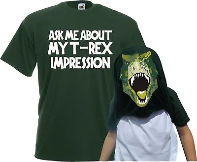 Buy Ask Me About My T-Rex Flip Kids T-Shirt - Kids Monster Gift T Shirt • 11.99£