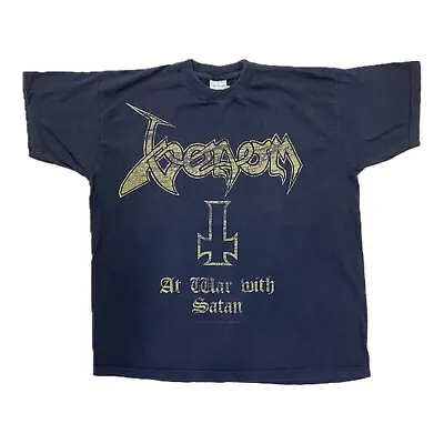Buy 1997 Venom At War With Satan Black Metal Vintage T-Shirt Size XL. Bathory  • 129£
