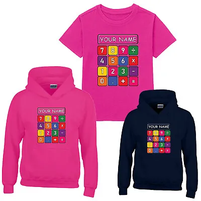 Buy Personalised Calculator Maths Day T Shirt Numbers School Kids Boys Hoody • 16.99£