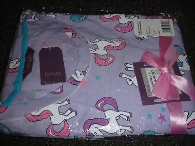 Buy Ladies/Girls FOXBURY Pyjamas - Size 12-14 BNIB  Unicorns/present • 10£
