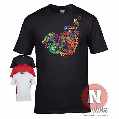 Buy Tribal Dragon Multi Coloured T-shirt Chinese Martial Arts Festival Cultural • 13.99£