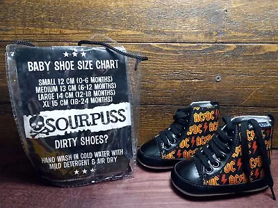 Buy Sourpuss AC/DC Canvas Baby Shoes Size Small 0-6 Months Rock Music Memorabilia  • 34.99£