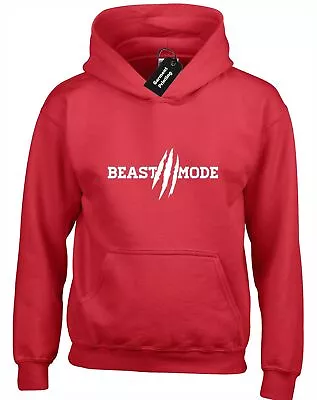 Buy Beast Mode Hoody Hoodie Gym Weights Lifting Training Fitness Bodybuilding Top • 16.99£