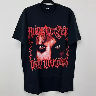 Buy Vintage 2005 Alice Cooper Dirty Diamonds Rare Band Tour 00s T-Shirt L 0505 • 5£