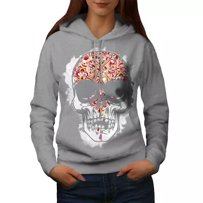 Buy Wellcoda Face Head Skull Womens Hoodie, Grave Casual Hooded Sweatshirt • 28.99£