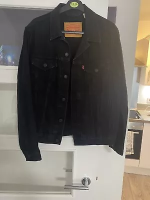 Buy Levis Mens Black Denim Jacket - Small • 35£