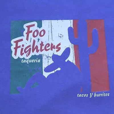 Buy Foo Fighters 2003 Mens Large T Shirt Mexican Tacos Official Merch Rare Mexico • 139£