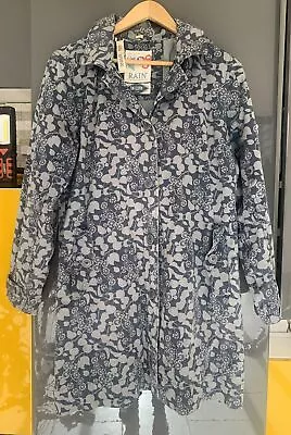 Buy Seasalt Tin Cloth Cotton Rain Mac Jacket Summer Size UK 14 Blue • 16£