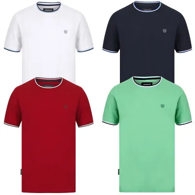 Buy Kensington Eastside Ringer T-Shirt Men's Cotton Jersey Crew Neck Tee Top Casual • 11.99£