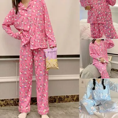 Buy Hello Kitty Pajamas Kawaii Pyjama Set Female Print Cute Anime Sleepwear Pjs Gift • 15.98£