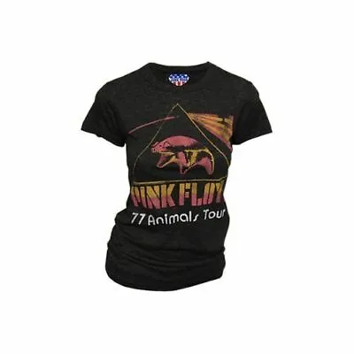 Buy Classic Rock Music Pink Floyd 77 Animals Tour Black Charcoal Juniors T-shirt • 31.19£
