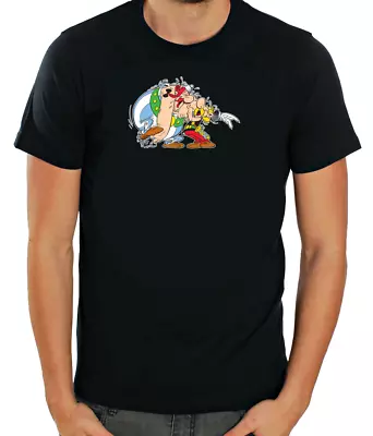Buy Asterix & Obelix Funny Characters Short Sleeve  White T Shirt Men F077 • 10.51£