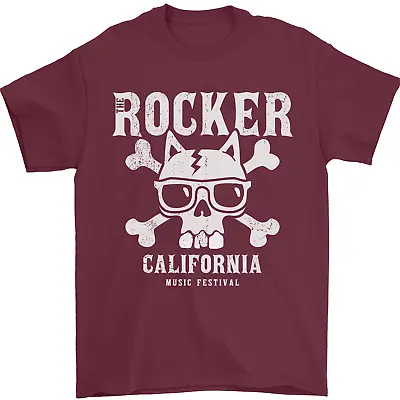 Buy The Rocker Rock N Roll Music Skull Mens T-Shirt 100% Cotton • 10.48£