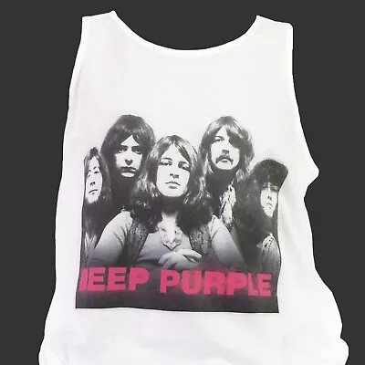 Buy Deep Purple Rock Metal T-SHIRT Vest Top Unisex White S-2XL • 13.99£
